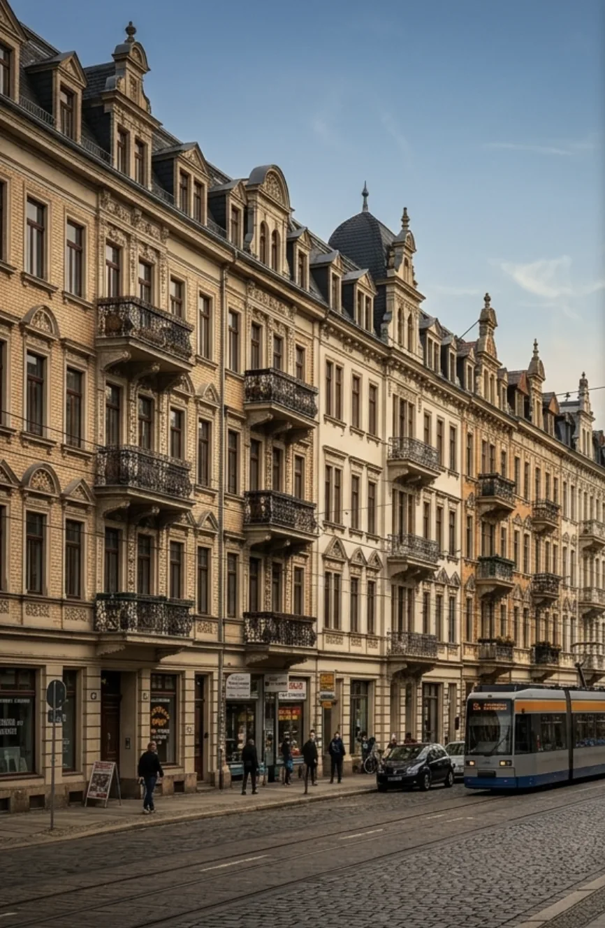 Deutsche Gründerzeit-Fassade — Beispiel